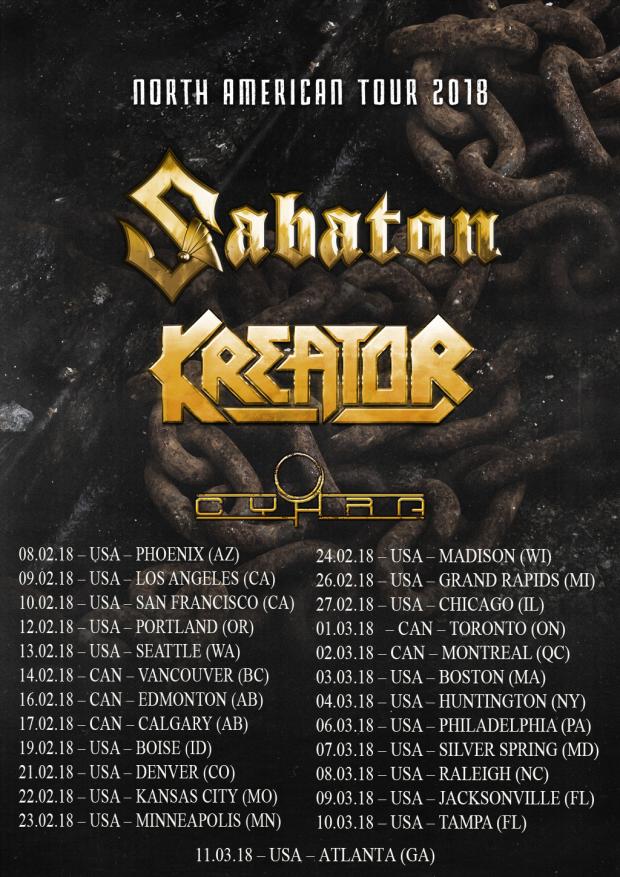 FOH-Engineer and Tourmanager for KREATOR North American Tour