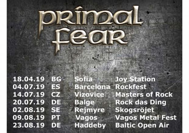FOH Soundengineer and Tourmanager for PRIMAL FEAR Summer Festivals