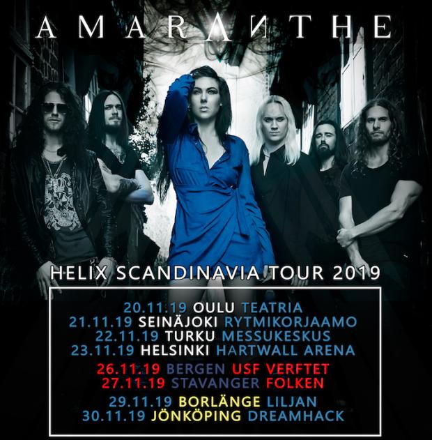 FOH Engineer and Tourmanager for AMARANTHE Nordic Tour