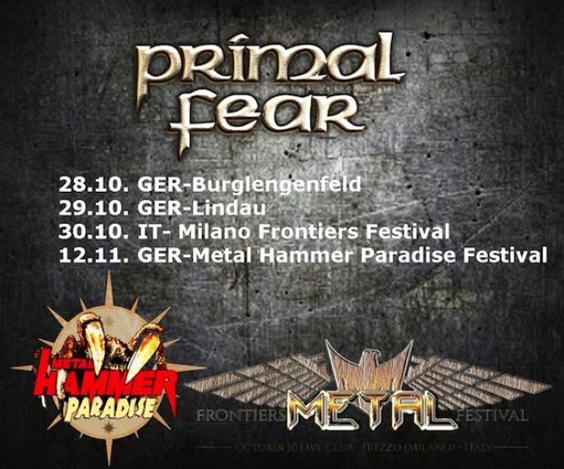 Tourmanager and FOH-soundengineer for PRIMAL FEAR